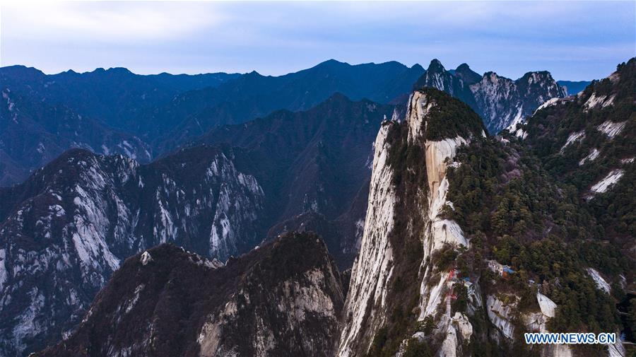 Aerial view of Mount Huashan