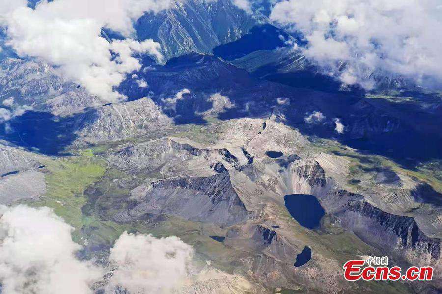 aerial view of splendid scenery in sw chinas tibet